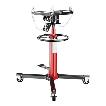 Hydraulic Transmission Jack, 1100 Lb, 2-Stage Telescopic, 34-67 in High Lifting Height, Foot Pedal, 360 Swivel Wheels - size: 1100LBS