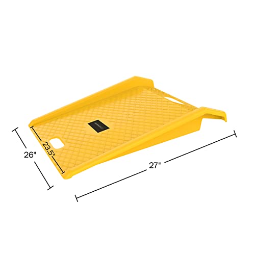 Stalwart Heavy Duty Curb Ramp, Yellow - size: Regular