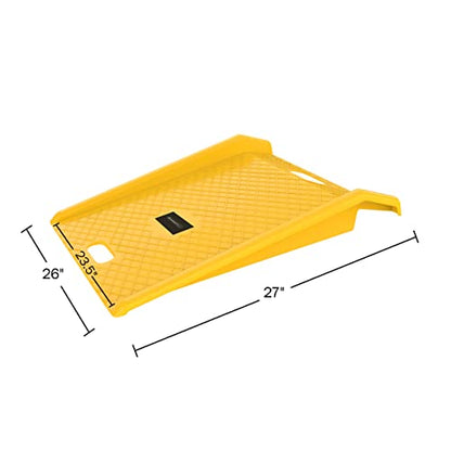 Stalwart Heavy Duty Curb Ramp, Yellow - size: Regular