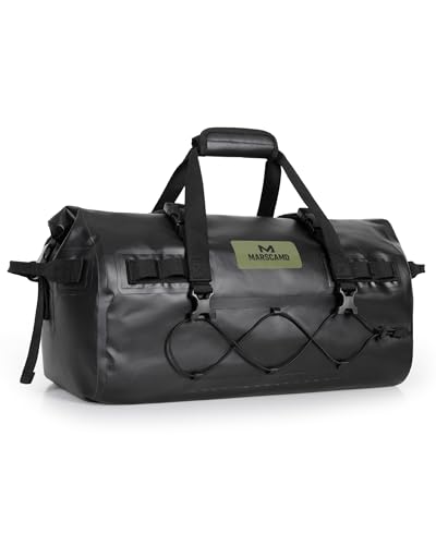 Marscamd Waterproof Motorcycle Dry Bag, Tail Saddle Luggage Roll-Top Design