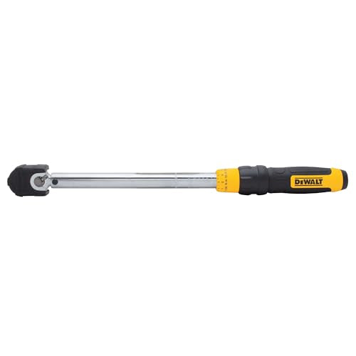 DEWALT Torque Wrench, 3/8 inch Drive, 20-100 FT-LB, Micro Adjust (DWMT75463) - style: 3/8" Micrometer