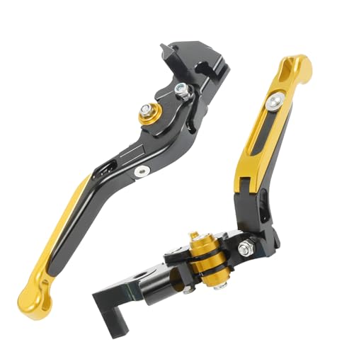 CHIFUN Brake Lever and Clutch Lever Set Replacement for BMW G310R G310GS 2017-2025, Motorcycle Foldable Length Adjustable Handlebar Lever (Gold) - color: Gold