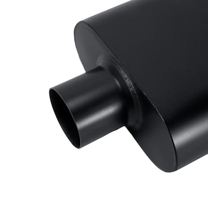 Mufflers 2 Chamber 2.5" Universal Muffler Performance Race Exhaust Muffler 2.5 IN Pipe,Aggressive Sound,Black(2.5" center in/out) - size: 2.5" center in | 2.5" center out | Overall 18", style: Center in | Center out