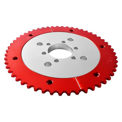 Universal 35 Chain 57T Split Sprocket with Adapter for Predator 212cc 196cc 79cc Go Kart Mini Bike CT200U-EX CT200U BT200X CT100U MB200 MBX11 Motorcycle Silver - size: 57 tooth, style: Silver