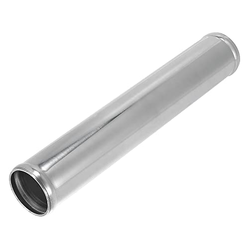 X AUTOHAUX OD 2" 51mm Length 12" 300mm Aluminum Alloy Tube Intercooler Pipe Straight Air Intake Tube Silver Tone for Car - size: 2 Inch