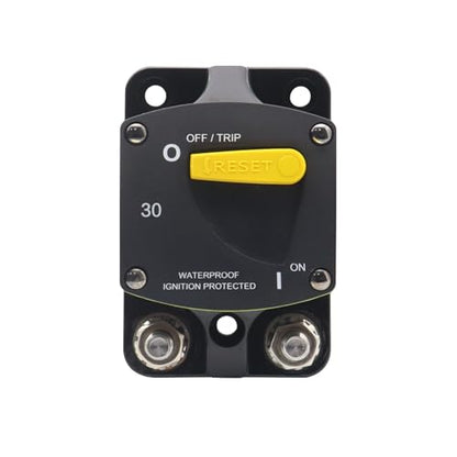 30A Amp Battery Switch Circuit Breaker w/5/16 Studs Waterproof UL - color: New version, size: 30A