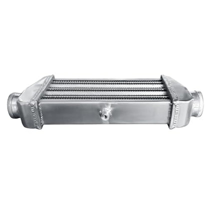 Universal Intercooler 16.5''x7''x2.7" Front Mount Intercooler 2.2'' Inlet and Outlet Aluminum Turbo Intercooler Direct Replacement for Any Turbo Charger system - size: 16.5''x7''x2.7" 2.2''
