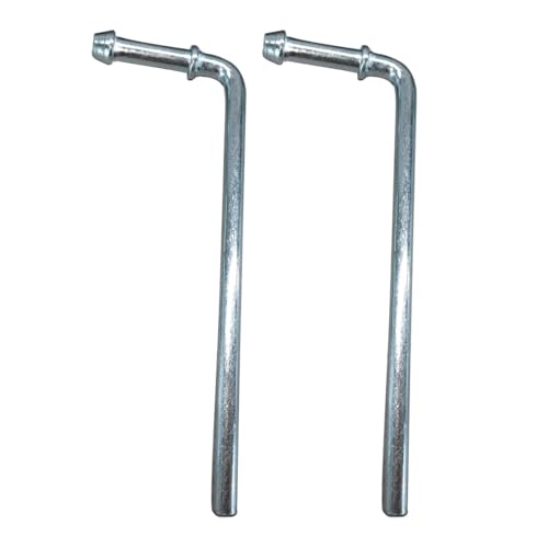 BDZMC 2PCS 7.4 Inch 90° Bend Universal Weld in Exhaust Hanger Rods, Carbon Steel Galvanised Exhaust Pipe Hanger for Exhaust System(90° bend) - size: 90° bend