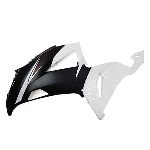 White Black Fairing for Kawasaki ZX6R 2013 14 15 16-2018 Injection Bodywork - color: White Black