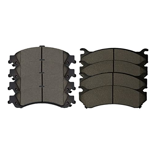 AutoShack Front & Rear E-Coated Rotors & Premium Pads for Chevy Tahoe 2006 - style: ShadowGuard & Premium Pad