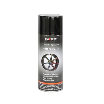 EASTUP Premium Black Acrylic Enamel Wheel Paint - Brilliant Finish, High Durability, Fade-resistant, Quick Drying Rim Coating Spray Paint. - color: 02#39-Pure Black