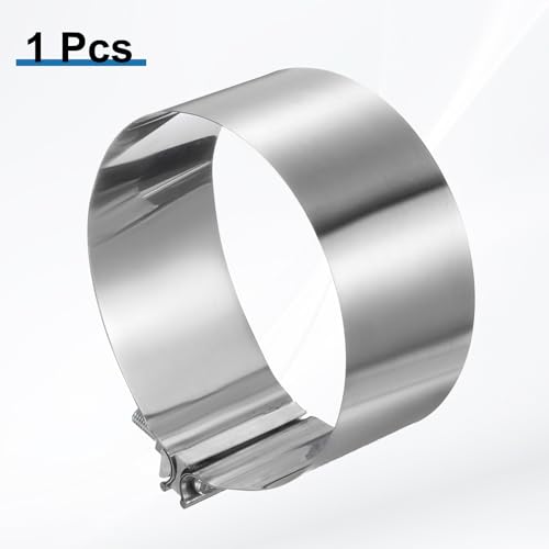 HARFINGTON Exhaust Clamp 7.09" Stainless Steel Lap Joint Band Clamp Exhaust Pipes Connection with M10x55 Screws for Car Muffler Elbow Pipes - size: 7.09 inch