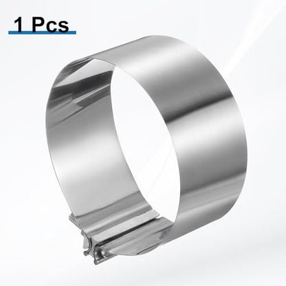 HARFINGTON Exhaust Clamp 7.09" Stainless Steel Lap Joint Band Clamp Exhaust Pipes Connection with M10x55 Screws for Car Muffler Elbow Pipes - size: 7.09 inch