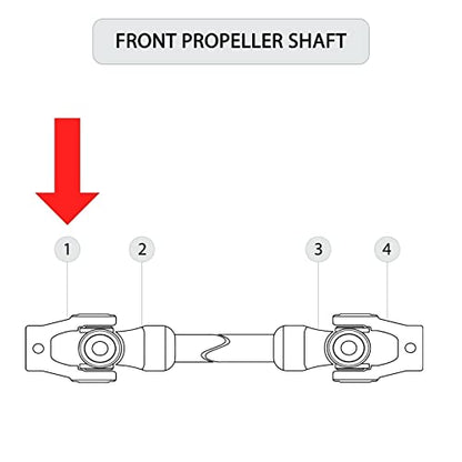 Caltric 2x Front Rear Drive Shaft Yoke with U-joint Compatible with Polaris RZR 900 All Options 2015 2016 2017-2020