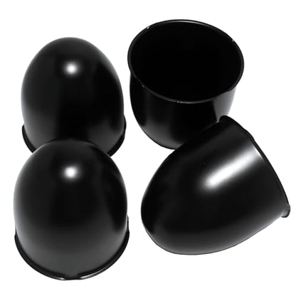 4Pcs 4.25" OD 4.72" H Pointed Top Trailer Wheel Center Caps for Rim - color: Matt Black, size: 4.25" OD 4.72" H