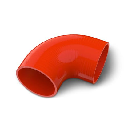 Endure 90 Degree Silicone Elbow Intake Hose 4-Ply, 3.5"(89mm) - Red - color: Red, size: ID - 3.5Inch(89mm)