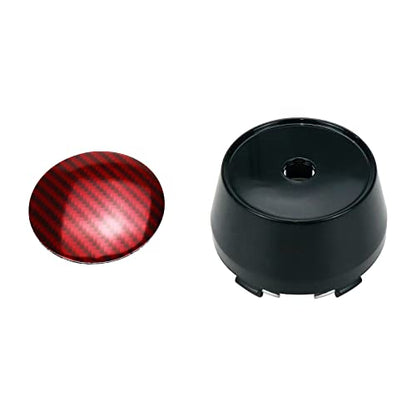 Modengzhe 4PCS Wheel Center Caps, 60mm Wheel Rim Hub Center Covers (Red) - color: Red