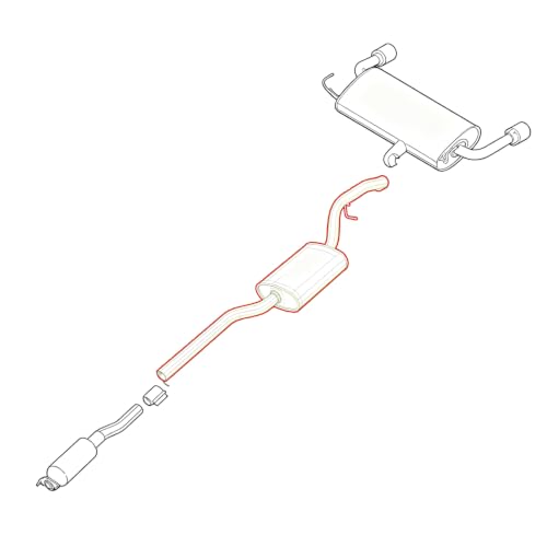 409 Stainless Steel Exhaust Resonator Pipe Assembly For 13-19 Escape E311H - size: For 2013-2019 Escape