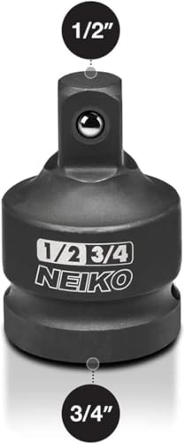 NEIKO 30237A 3/4" Female to 1/2" Male Impact Adapter | Socket Adapter Reducer | For Use with Impact Guns/Wrenches, Breaker Bars or Ratchets - size: 1-Pc, style: Adapter Reducer