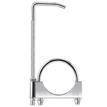 4 Pcs 2.5 Inch Universal Exhaust Clamp with Hanger - size: 2.5 Inch