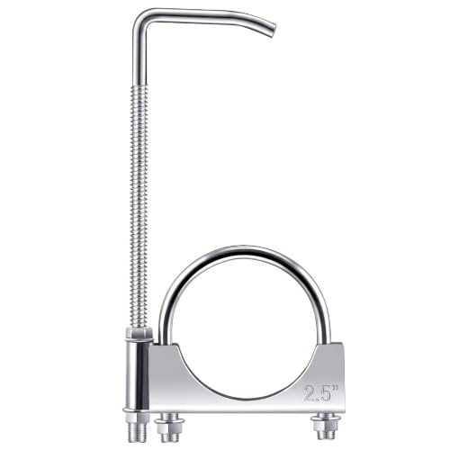 4 Pcs 2.5 Inch Universal Exhaust Clamp with Hanger - size: 2.5 Inch