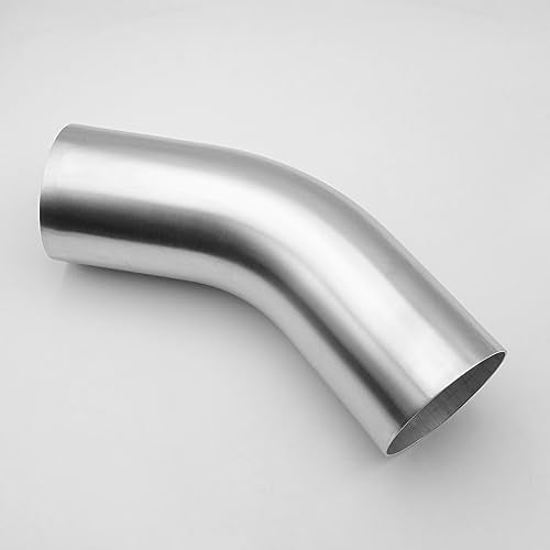 AC PERFORMANCE 4" 45° Degree Aluminum Elbow Intercooler Air Intake Tube - color: Silver 45, size: 4" (102mm)