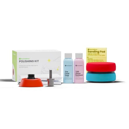 TouchUpDirect Polishing Kit – Remove Orange Peel and Restore Shine DIY – Sanding & Polishing Pads, Polish & Polishing Wax, Drill Extension, Backing Plate and Microfiber Cloth – 9 Items