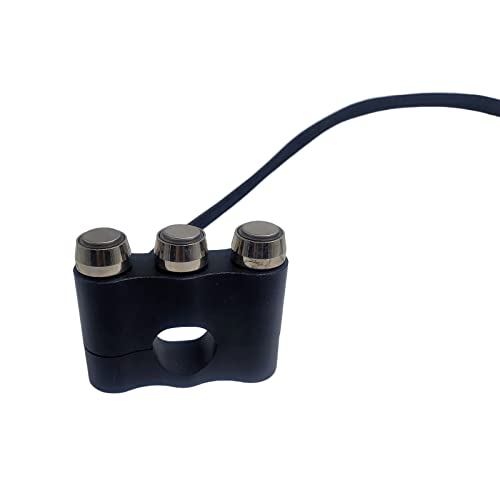 Rayana 7/8" Motorcycle Handlebar 3 Push Button Switch for Horn Start Kill Momentary Switch(MMM) 22mm