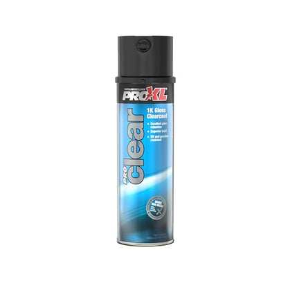 ProXL ProClear Clear Coat Aerosol – 500ml Ultra Gloss Clear Coat | Fast Drying | Excellent Flow & Levelling | UV Resistant | Ideal for Spot & Panel Repairs