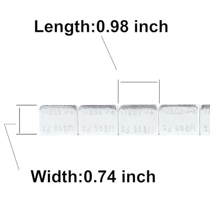 AAIN 4box 1/2oz,Stick on Adhesive Wheel Weights,288pcs,48strips/Box,Grey