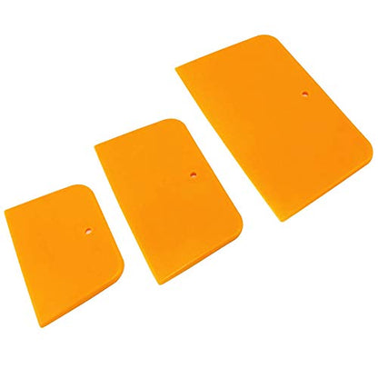 DaKuan 9-Piece Automotive Body Filler Spreader Kit - 3x4", 3x5", 3x6" Reusable PE Plastic Spreaders for Bondo, Putty, Glaze, Caulk & Paint (4,5,6 Inch)