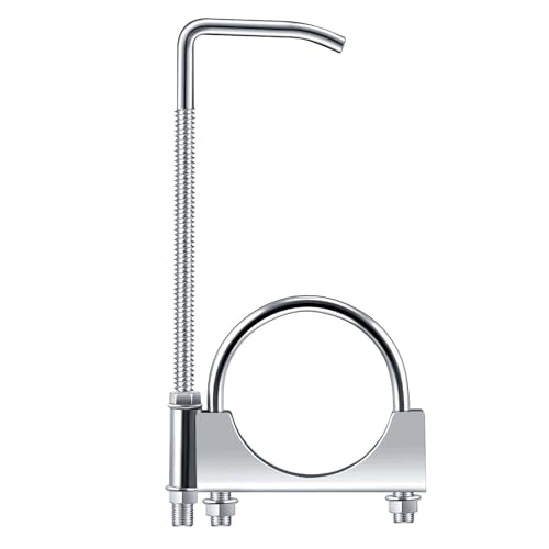2 Pcs 2.5 Inch Universal Exhaust Clamp with Hanger - size: 2.5 Inch