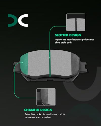 SCITOO D828 D908 Front Rear Disc Brake Pads Sets Fit For Toyota For Camry - size: Front D908 + Rear D828