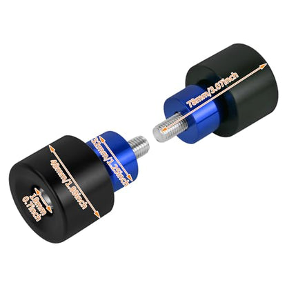 Crash Bar Wheel Screw Fit for Harley Touring and Softail - style: Black Wheel with Blue Slider