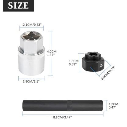 BHB 32PCS Wheel Locking Nut Key Removal Tool Kit Wheel Anti-Theft Lock Lug Nut Screw Remover Set with Punch and 1/2 Inch Driver Scoket Adaptor Compatible with Mercedes Benz