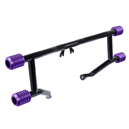 Advanblack Protek Two Step Highway Peg Crash Bar with CNC Slider Fit for 2014-2025 Harley Touring Road Glide Street Glide Electra Glide – Engine Guard Performance Upgrade (Purple CNC) - color: Purple CNC