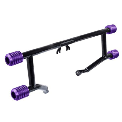 Advanblack Protek Two Step Highway Peg Crash Bar with CNC Slider Fit for 2014-2025 Harley Touring Road Glide Street Glide Electra Glide – Engine Guard Performance Upgrade (Purple CNC) - color: Purple CNC