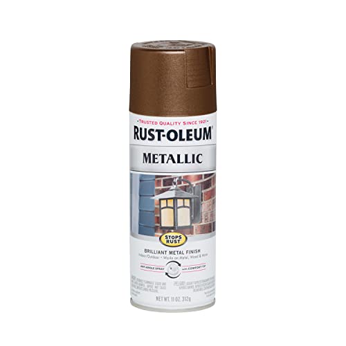 Rust-Oleum Stops Rust Metallic Spray Paint, Vintage Dark Copper - color: Dark Copper, size: 11 Ounce (Pack of 1)
