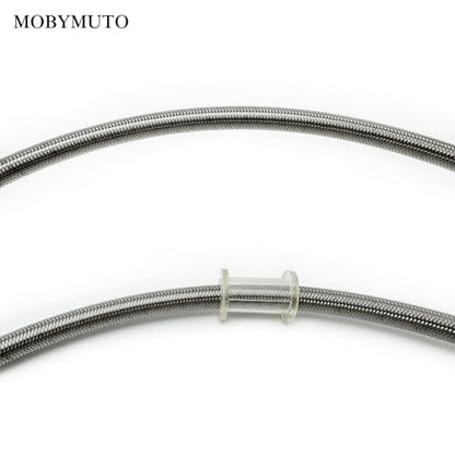 Motorcycle Hydraulic Braided Brake Line, Stainless Steel Brake Hose, Universal Brake Clutch Fluid Line for Motorcycle, Moped, ATV, Go-Kart and Dirt Bike (Silver, Length 120 cm/47.2'') - size: 120cm/47.2''