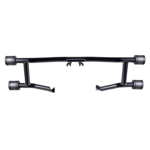 Advanblack Protek Two Step Highway Peg Crash Bar with CNC Slider Fit for 2014-2025 Harley Touring Road Glide Street Glide Electra Glide – Engine Guard Performance Upgrade (Black CNC w/Carbon Inlay) - color: Black CNC w/ Carbon Inlay