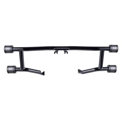 Advanblack Protek Two Step Highway Peg Crash Bar with CNC Slider Fit for 2014-2025 Harley Touring Road Glide Street Glide Electra Glide – Engine Guard Performance Upgrade (Black CNC w/Carbon Inlay) - color: Black CNC w/ Carbon Inlay