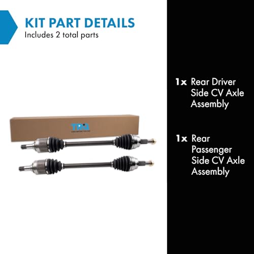 TRQ Rear Driver & Passenger Side CV Axle Assembly Set - style: CSA36507