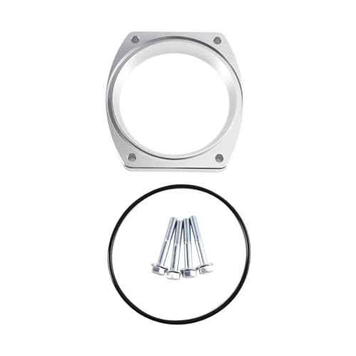 Bruce & Shark 102mm Aluminum Throttle Body Adapter Spacer Plate Kit Compatible with GM LS1 LS3 LSX LS Engine, With 4 Bolt & O-Ring