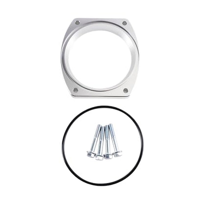 Bruce & Shark 102mm Aluminum Throttle Body Adapter Spacer Plate Kit Compatible with GM LS1 LS3 LSX LS Engine, With 4 Bolt & O-Ring