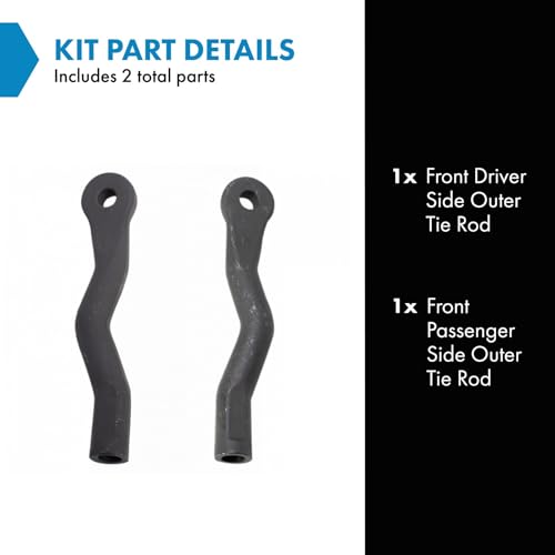 TRQ Outer Left and Right Tie Rod Set 2 Piece - style: PSA32182