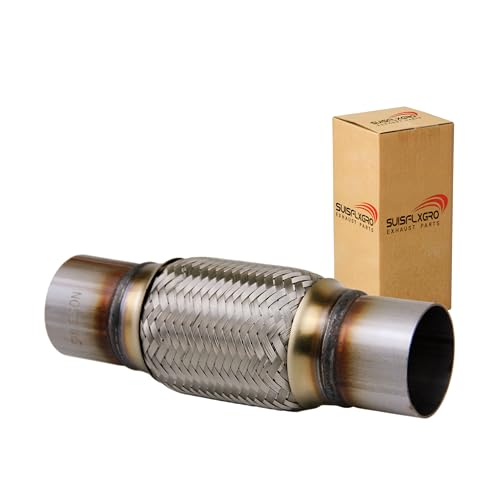 Exhaust Flex Pipe Universal Type 100% Stainless Steel For Heavy Duty and Cars (1 PC, 2.5X6X10) - size: 2.5X6X10