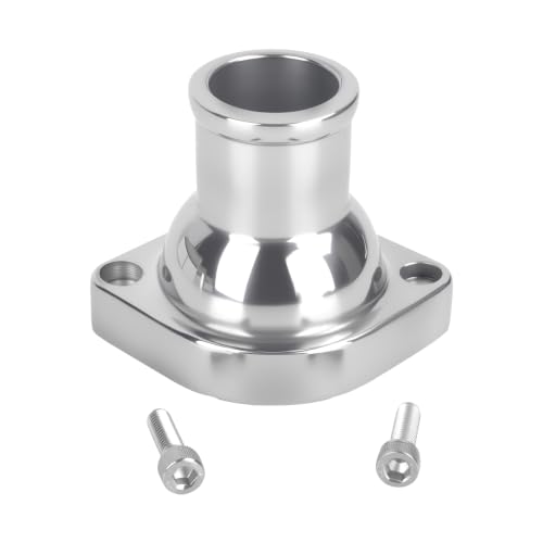 Straight Up Water Neck Aluminum Polished Thermostat Housing - color: Silver, size: 180 Degrees Style1