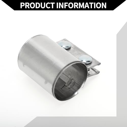 Exhaust Pipe Clamp/Exhaust Muffler Tube Joint for Car Truck/Durable Stainless Steel 2.36" 87mm / 1 Pc Silver Tone - size: 2.36''