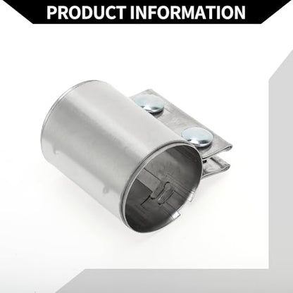 Exhaust Pipe Clamp/Exhaust Muffler Tube Joint for Car Truck/Durable Stainless Steel 2.36" 87mm / 1 Pc Silver Tone - size: 2.36''
