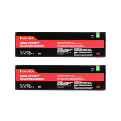 bondo Glazing and Spot Putty, 16 oz per Tube (2 Pack) - size: 2 tubes